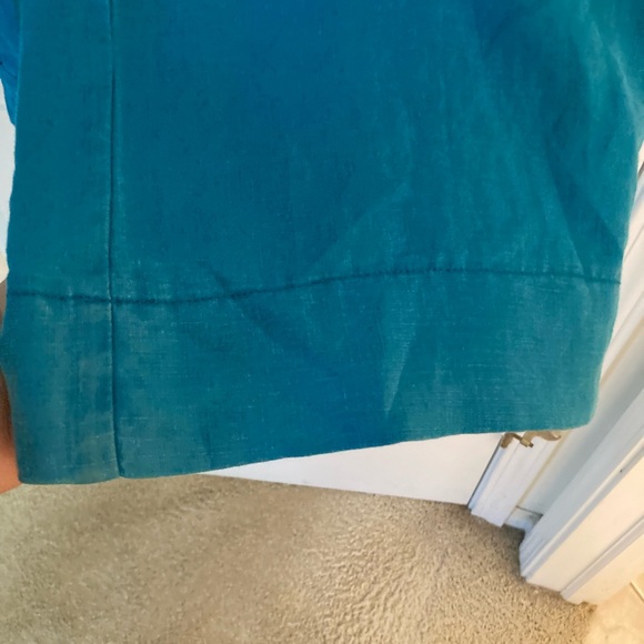 GUESS Linen 👖 pants- turquoise with silver tone details - Picture 8 of 8